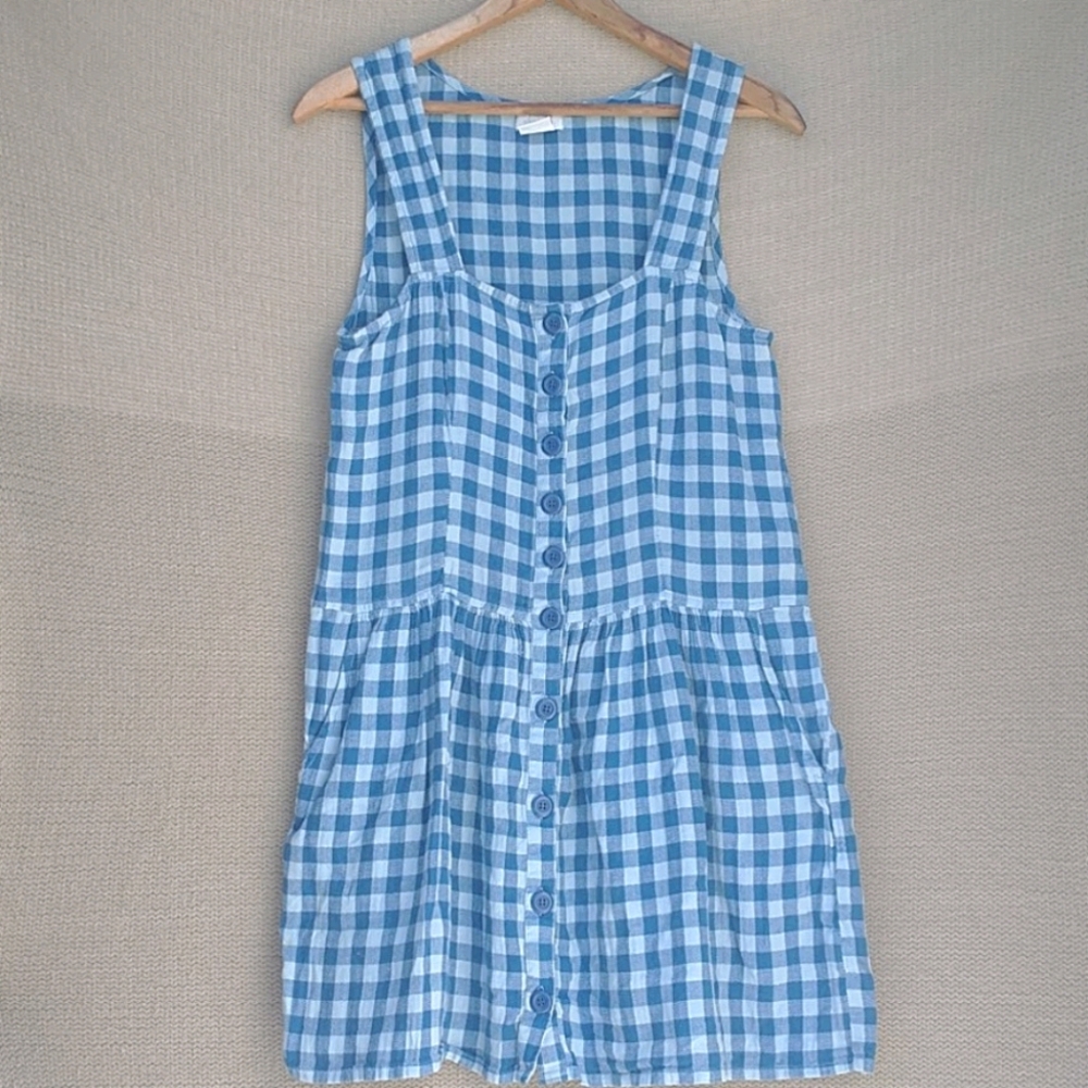 Cooperative Tunic Tank Top Blue Checkered …